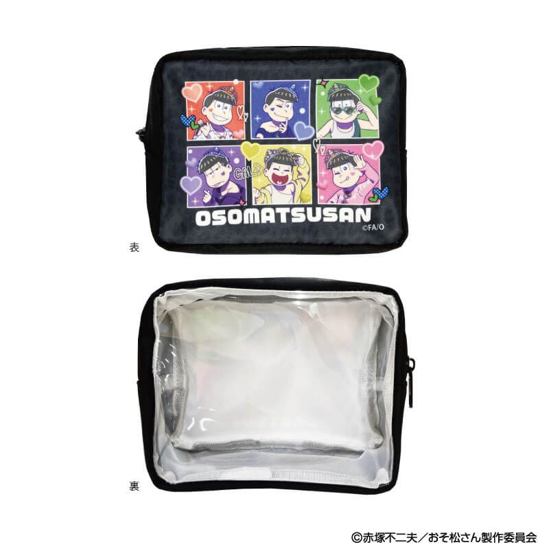 スクエアポーチ「おそ松さん」01/コマ割りデザイン ギャル男ver.(描き下ろしイラスト)