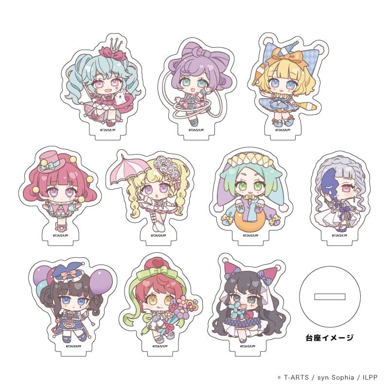 アクリルぷちスタンド「アイドルランドプリパラ」09/サーカス団ver. ブラインド(10種)(ミニキャライラスト)