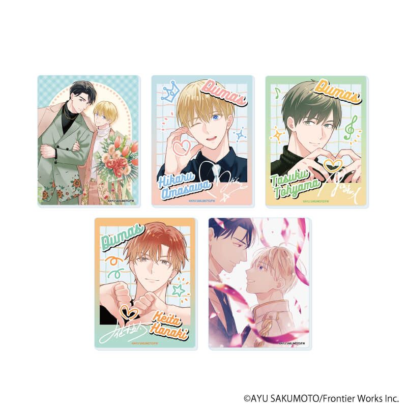 アクリルカード「転生アイドルとドルオタの騎士」01/コンプリートセット(全5種)(公式&描き下ろしイラスト)