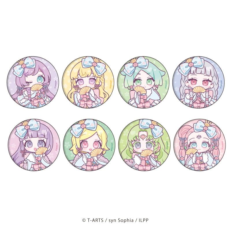 缶バッジ「アイドルランドプリパラ」19/ひな祭りver. コンプリートBOX(全8種)(ミニキャライラスト)