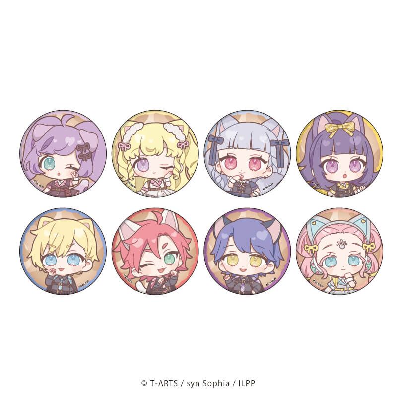 缶バッジ「アイドルランドプリパラ」12/猫の日ver. コンプリートBOX(全8種)(ミニキャライラスト)