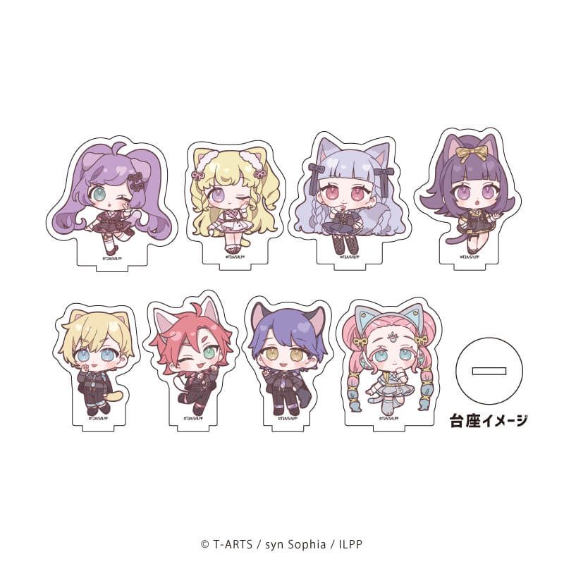 アクリルぷちスタンド「アイドルランドプリパラ」06/猫の日ver. ブラインド(8種)(ミニキャライラスト)