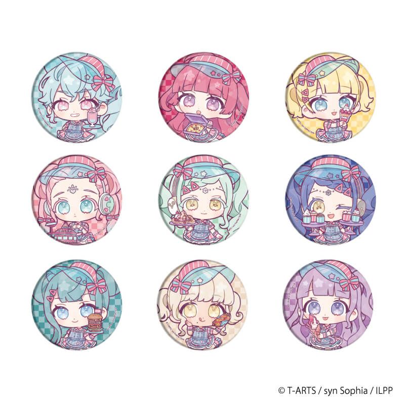 ホログラム缶バッジ(65mm)「アイドルランドプリパラ」04/ブラインド(9種)(ミニキャライラスト)