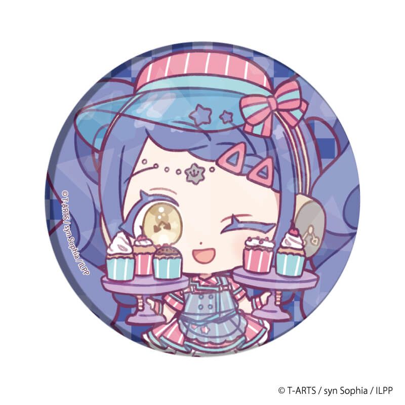 ホログラム缶バッジ(65mm)「アイドルランドプリパラ」04/ブラインド(9種)(ミニキャライラスト)