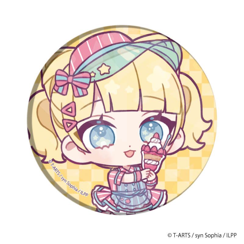 ホログラム缶バッジ(65mm)「アイドルランドプリパラ」04/コンプリートBOX(全9種)(ミニキャライラスト)