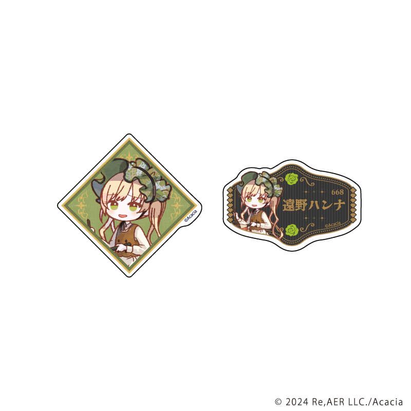 クリアステッカー ミニ2種セット「魔法少女ノ魔女裁判」11/遠野ハンナ カフェ店員ver.(レトロアートイラスト)