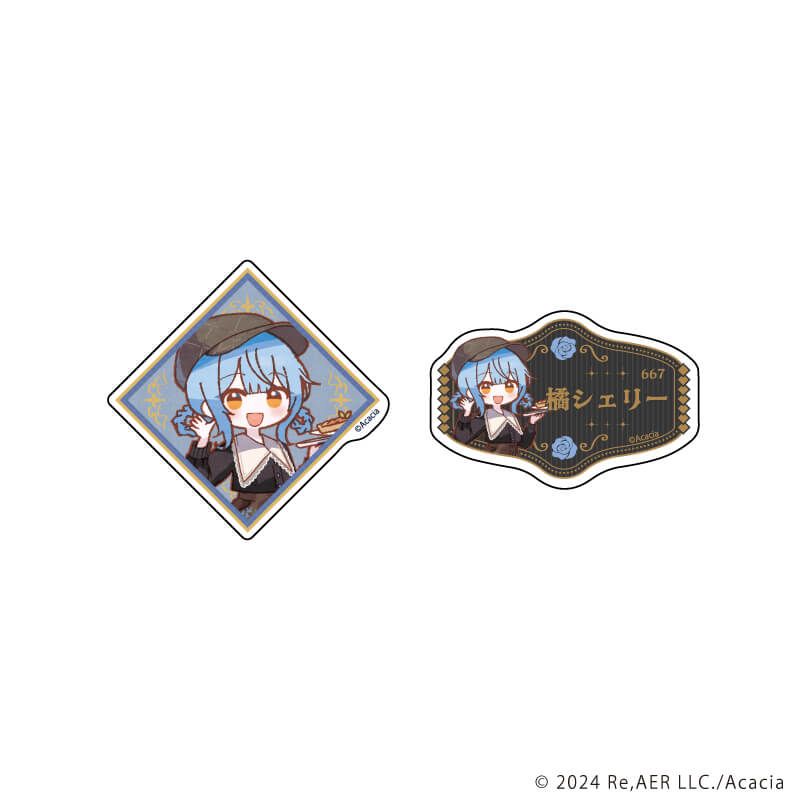 クリアステッカー ミニ2種セット「魔法少女ノ魔女裁判」10/橘シェリー カフェ店員ver.(レトロアートイラスト)