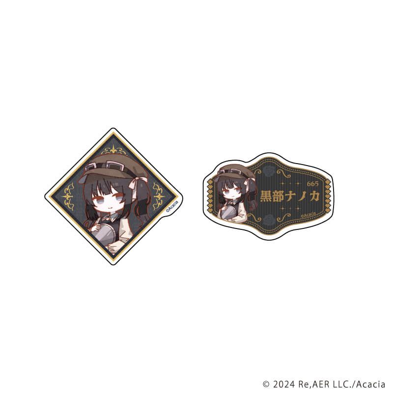 クリアステッカー ミニ2種セット「魔法少女ノ魔女裁判」08/黒部ナノカ カフェ店員ver.(レトロアートイラスト)