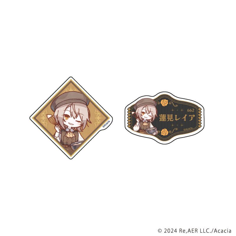 クリアステッカー ミニ2種セット「魔法少女ノ魔女裁判」05/蓮見レイア カフェ店員ver.(レトロアートイラスト)