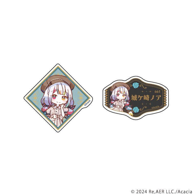 クリアステッカー ミニ2種セット「魔法少女ノ魔女裁判」04/城ケ崎ノア カフェ店員ver.(レトロアートイラスト)