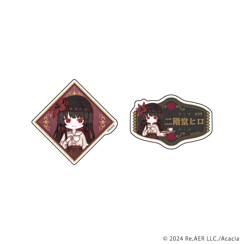 クリアステッカー ミニ2種セット「魔法少女ノ魔女裁判」02/二階堂ヒロ カフェ店員ver.(レトロアートイラスト)