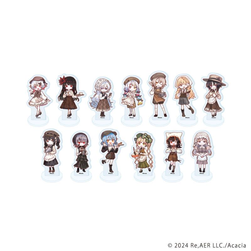 アクリルぷちスタンド「魔法少女ノ魔女裁判」01/カフェ店員ver. コンプリートセット(全13種)(レトロアートイラスト)