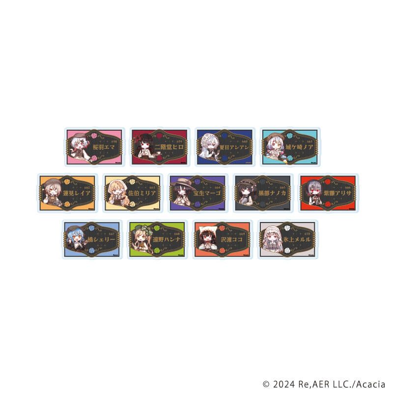 アクリルプレートバッジ「魔法少女ノ魔女裁判」01/カフェ店員ver. ブラインド(13種)(レトロアートイラスト)