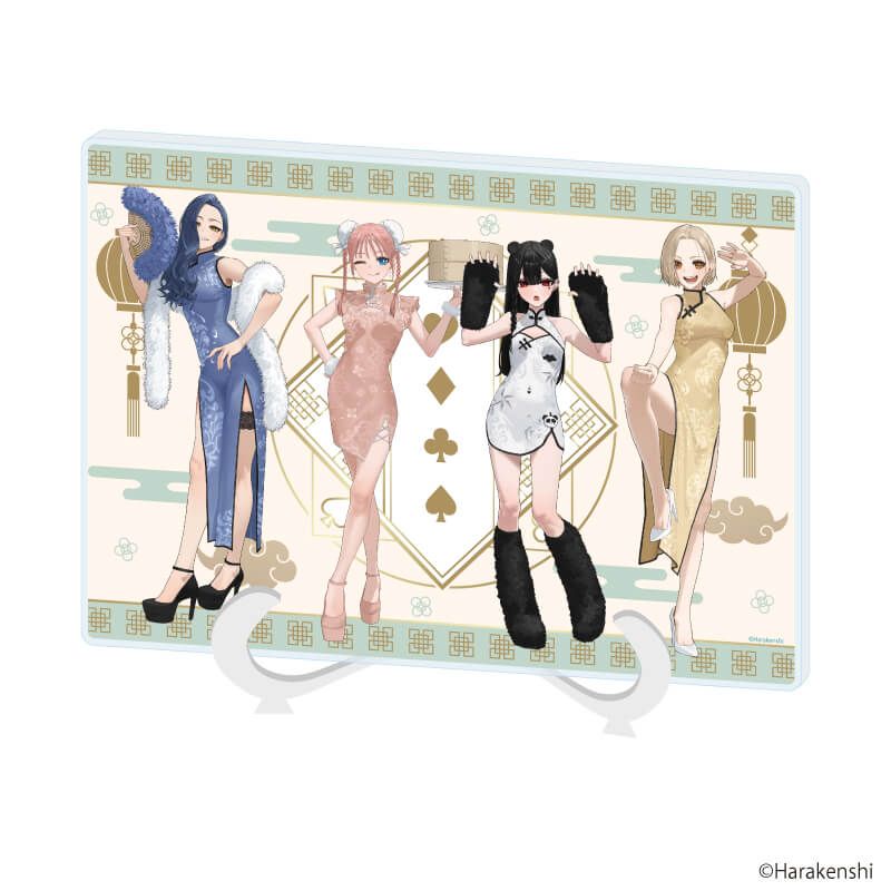 アクリルアートボード(A5サイズ)「トランプ娘のすすめ」01/集合デザイン(描き下ろしイラスト)