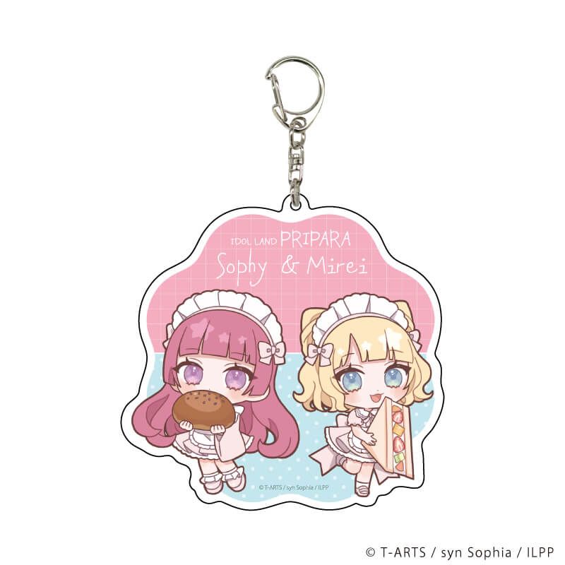 デカアクリルキーホルダー「アイドルランドプリパラ」03/みれぃ&そふぃ パン屋ver.(ミニキャライラスト)