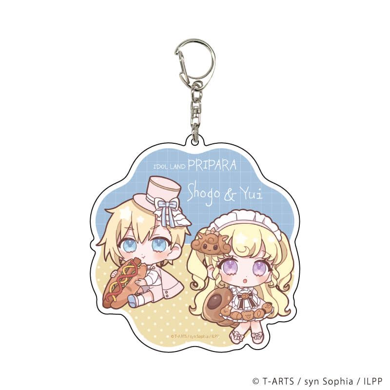 デカアクリルキーホルダー「アイドルランドプリパラ」02/ゆい&ショウゴ パン屋ver.(ミニキャライラスト)