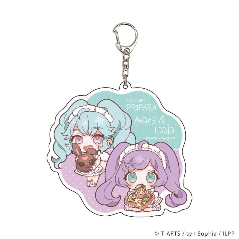 デカアクリルキーホルダー「アイドルランドプリパラ」01/あまり&らぁら パン屋ver.(ミニキャライラスト)
