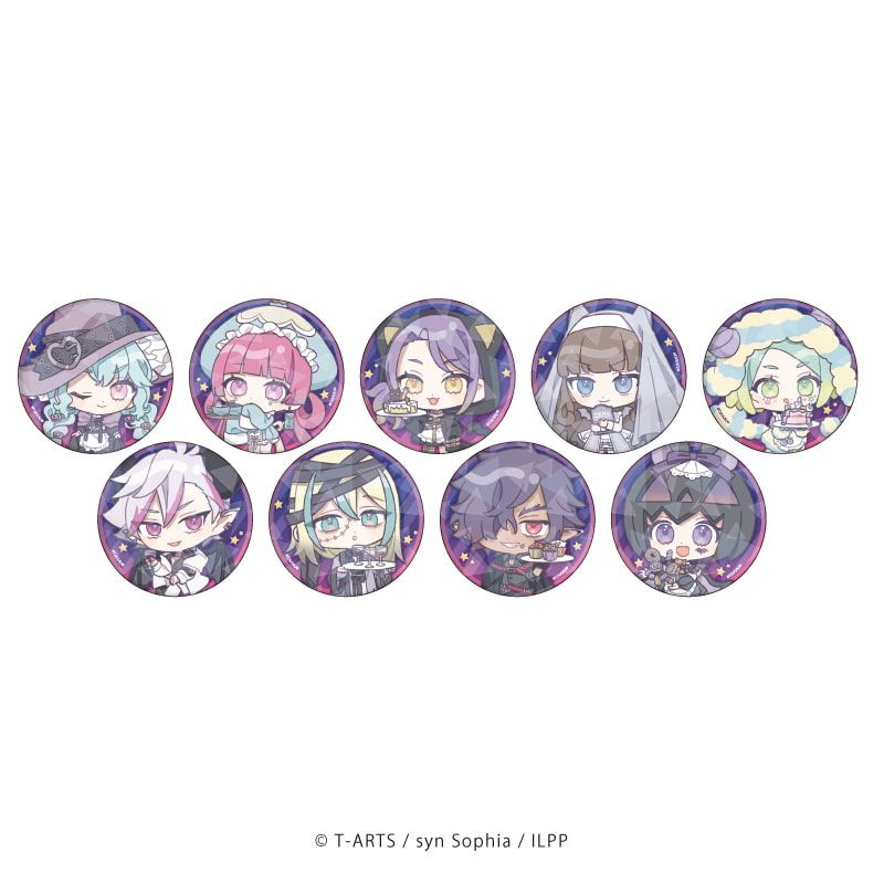 ホログラム缶バッジ(65mm)「アイドルランドプリパラ」03/ハロウィンカフェver. コンプリートBOX(全9種)(ミニキャライラスト)