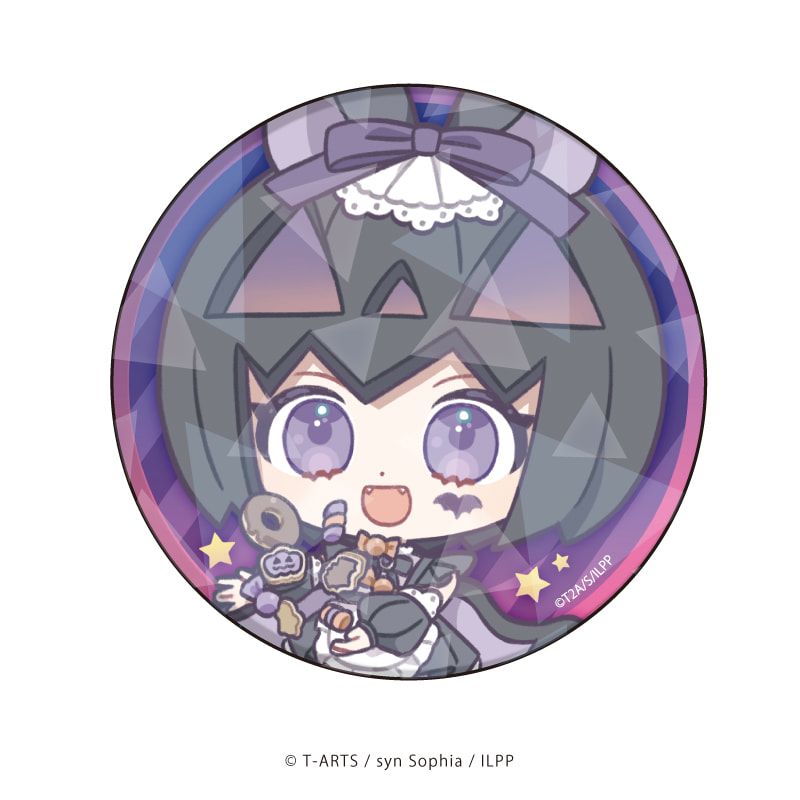 ホログラム缶バッジ(65mm)「アイドルランドプリパラ」03/ハロウィンカフェver. コンプリートBOX(全9種)(ミニキャライラスト)