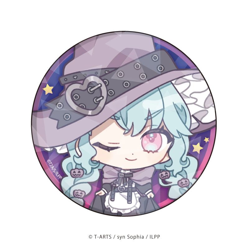 ホログラム缶バッジ(65mm)「アイドルランドプリパラ」03/ハロウィンカフェver. ブラインド(9種)(ミニキャライラスト)