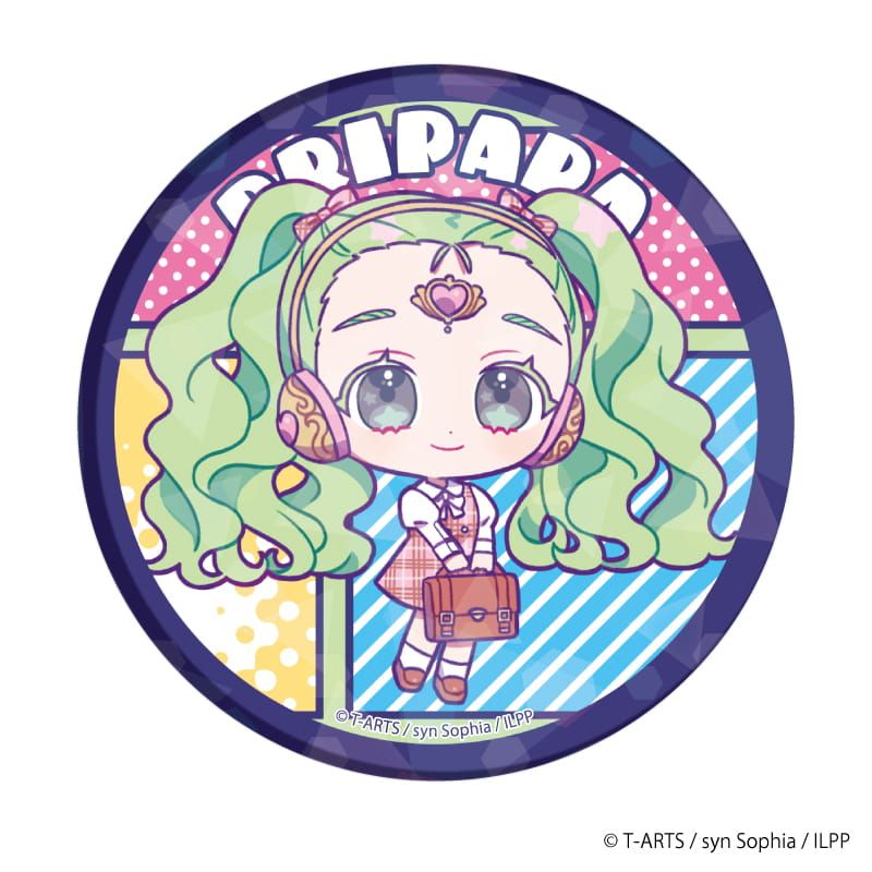 ホログラム缶バッジ(65mm)「アイドルランドプリパラ」02/アメリカンポップver. コンプリートBOX（全10種）(ミニキャライラスト)