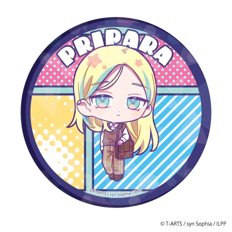 ホログラム缶バッジ(65mm)「アイドルランドプリパラ」02/アメリカンポップver. コンプリートBOX（全10種）(ミニキャライラスト)