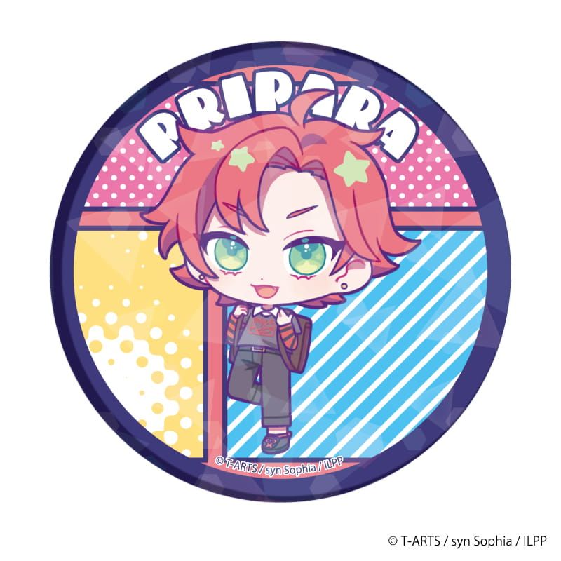 ホログラム缶バッジ(65mm)「アイドルランドプリパラ」02/アメリカンポップver. コンプリートBOX（全10種）(ミニキャライラスト)