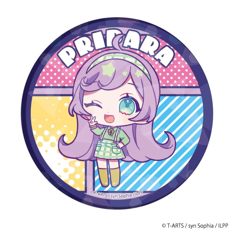 ホログラム缶バッジ(65mm)「アイドルランドプリパラ」02/アメリカンポップver. ブラインド（10種）(ミニキャライラスト)
