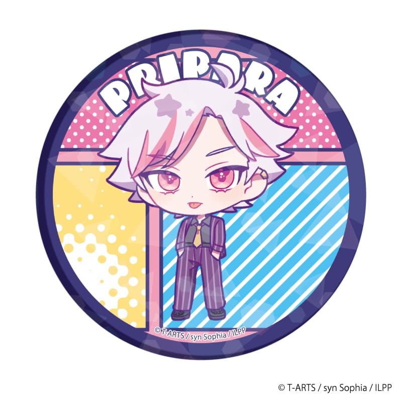 ホログラム缶バッジ(65mm)「アイドルランドプリパラ」02/アメリカンポップver. ブラインド（10種）(ミニキャライラスト)