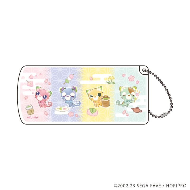 スライド式小物ケース「お茶犬」03/Cデザイン(レトロアートイラスト)