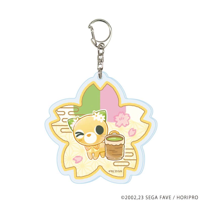 アクリルキーホルダー「お茶犬」01/コンプリートセット(全11種)(レトロアートイラスト)