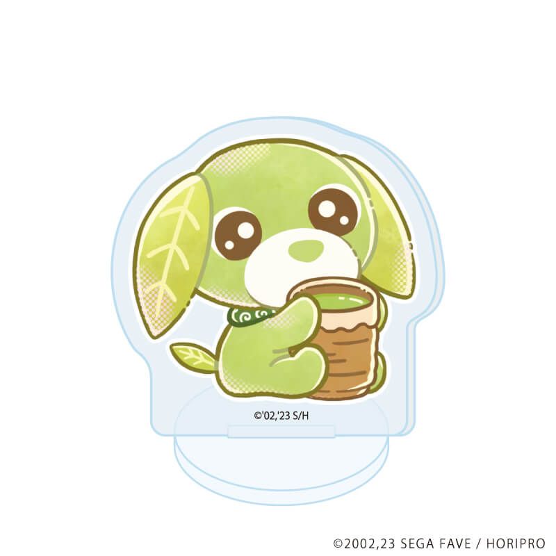 アクリルぷちスタンド「お茶犬」01/ブラインド(11種)(レトロアートイラスト)