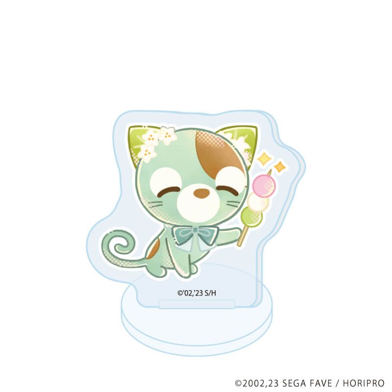 アクリルぷちスタンド「お茶犬」01/ブラインド(11種)(レトロアートイラスト)