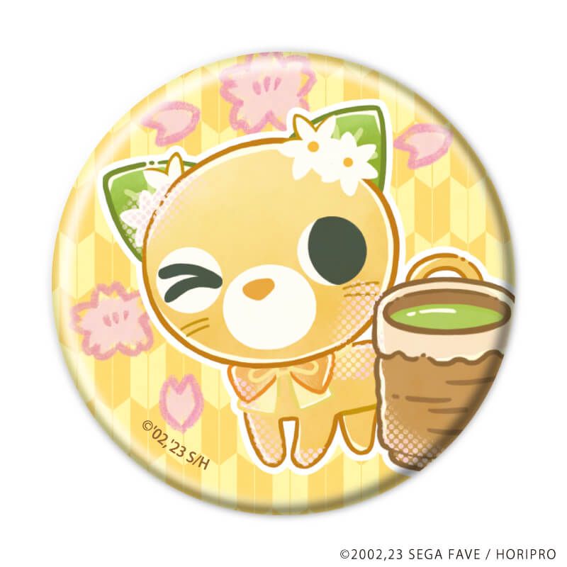 缶バッジ「お茶犬」01/ブラインド(11種)(レトロアートイラスト)