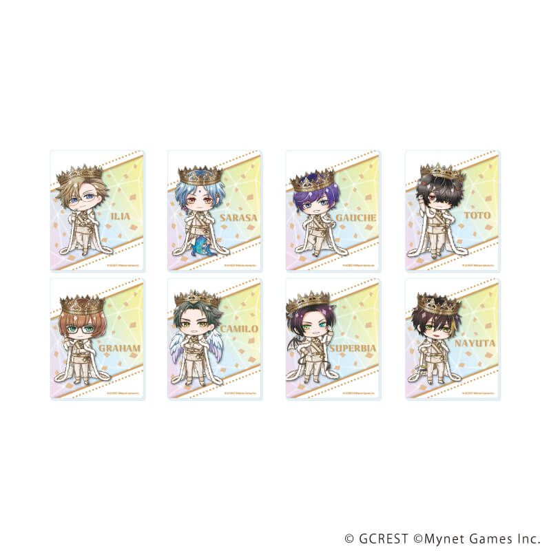 アクリルカード「夢王国と眠れる100人の王子様」18/コンプリートセット(全8種)(ミニキャライラスト)