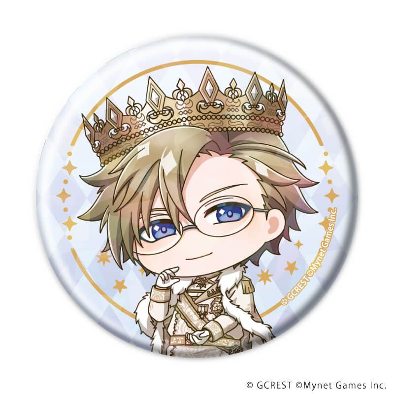 ホログラム缶バッジ(57mm)「夢王国と眠れる100人の王子様」23/コンプリートセット(全8種)(ミニキャライラスト)