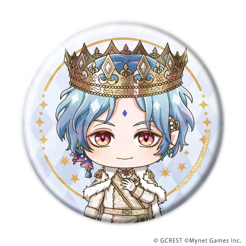 ホログラム缶バッジ(57mm)「夢王国と眠れる100人の王子様」23/コンプリートセット(全8種)(ミニキャライラスト)