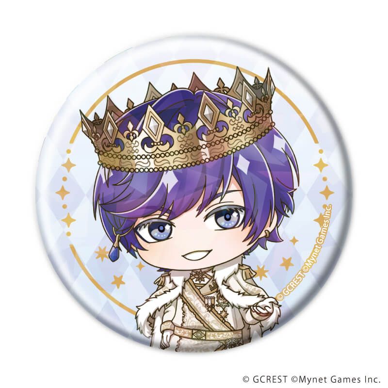 ホログラム缶バッジ(57mm)「夢王国と眠れる100人の王子様」23/コンプリートセット(全8種)(ミニキャライラスト)