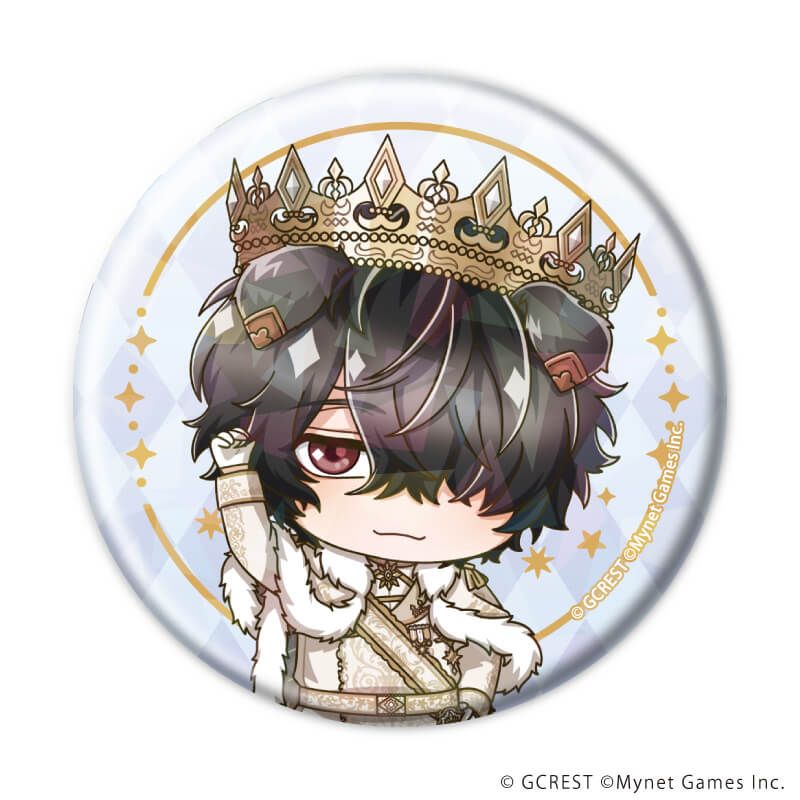 ホログラム缶バッジ(57mm)「夢王国と眠れる100人の王子様」23/コンプリートセット(全8種)(ミニキャライラスト)