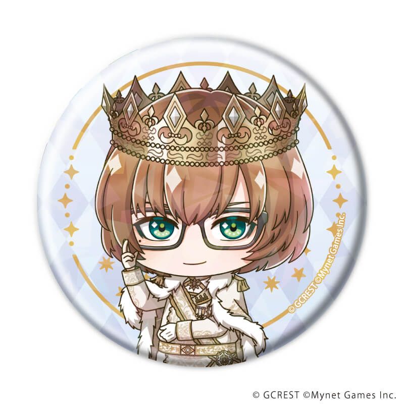 ホログラム缶バッジ(57mm)「夢王国と眠れる100人の王子様」23/コンプリートセット(全8種)(ミニキャライラスト)