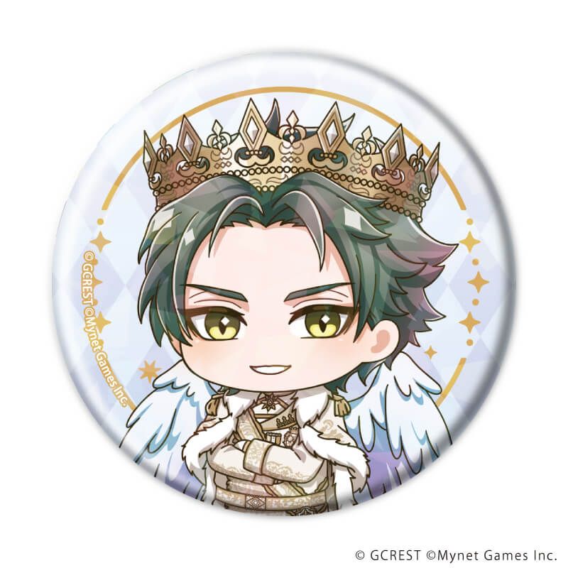 ホログラム缶バッジ(57mm)「夢王国と眠れる100人の王子様」23/コンプリートセット(全8種)(ミニキャライラスト)