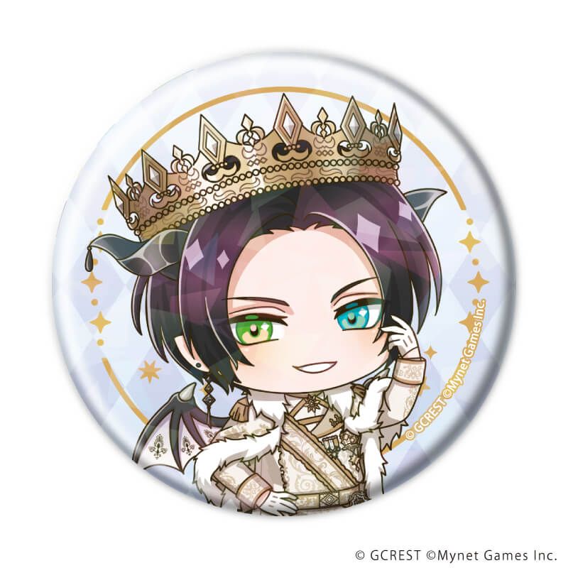 ホログラム缶バッジ(57mm)「夢王国と眠れる100人の王子様」23/コンプリートセット(全8種)(ミニキャライラスト)