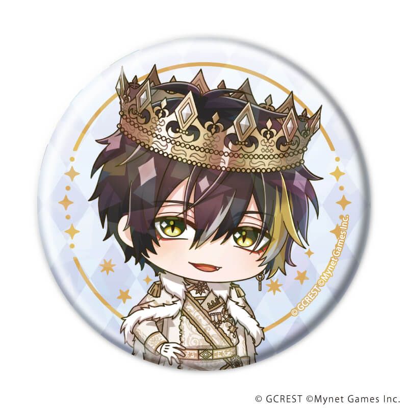 ホログラム缶バッジ(57mm)「夢王国と眠れる100人の王子様」23/コンプリートセット(全8種)(ミニキャライラスト)