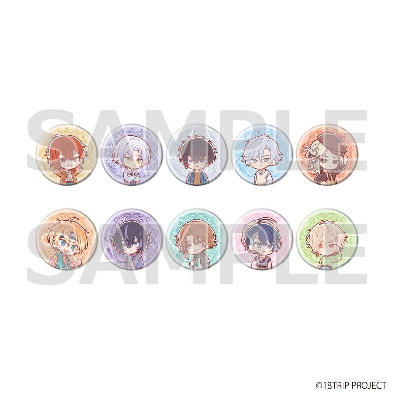 缶バッジ『18TRIP』06/ニューレトロver. コンプリートセット(全10種)(ミニキャライラスト)