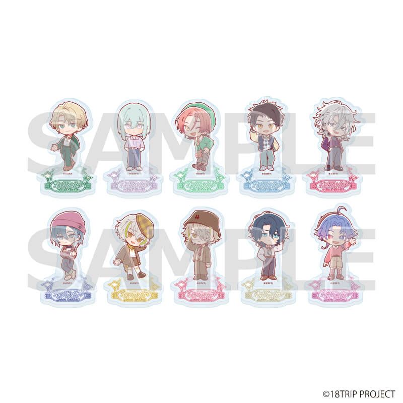 アクリルぷちスタンド『18TRIP』06/ニューレトロver. ブラインド(10種)(ミニキャライラスト)