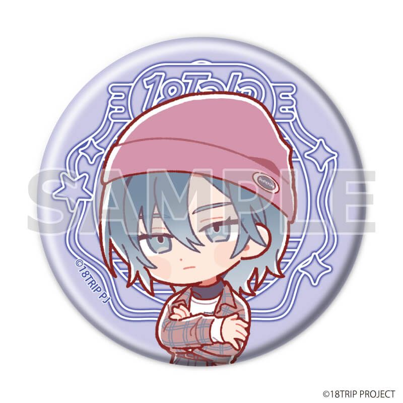 缶バッジ『18TRIP』07/ニューレトロver. ブラインド(10種)(ミニキャライラスト)