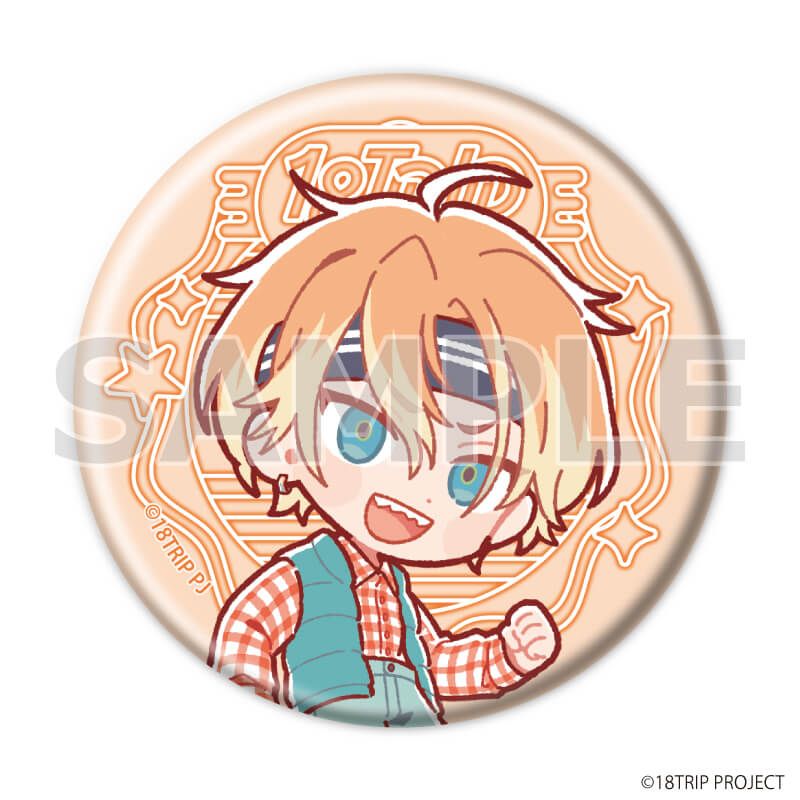 缶バッジ『18TRIP』06/ニューレトロver. ブラインド(10種)(ミニキャライラスト)