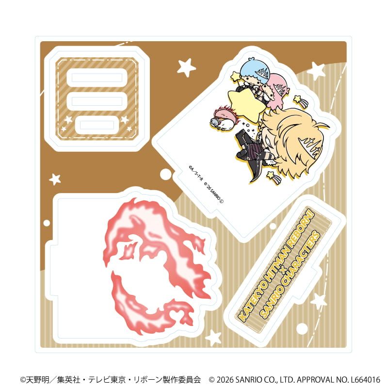 アクリルスタンドプレート「家庭教師ヒットマンREBORN!×SANRIO CHARACTERS」09/ベルフェゴール×リトルツインスターズ(コラボイラスト)
