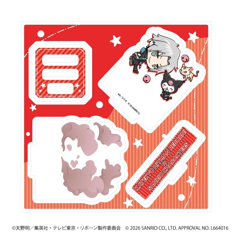 アクリルスタンドプレート「家庭教師ヒットマンREBORN!×SANRIO CHARACTERS」03/獄寺隼人×クロミ(コラボイラスト)