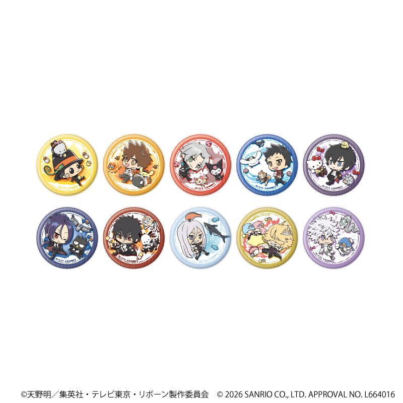 缶バッジ「家庭教師ヒットマンREBORN!×SANRIO CHARACTERS」07/コンプリートセット(全10種)(コラボイラスト)